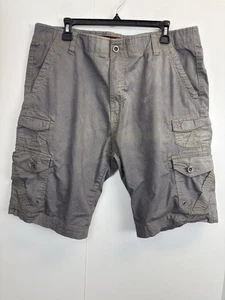 Plugg Cargo Shorts Men's Size 36 Fading Grey 11” Inseam Cotton Stretch - Picture 1 of 8