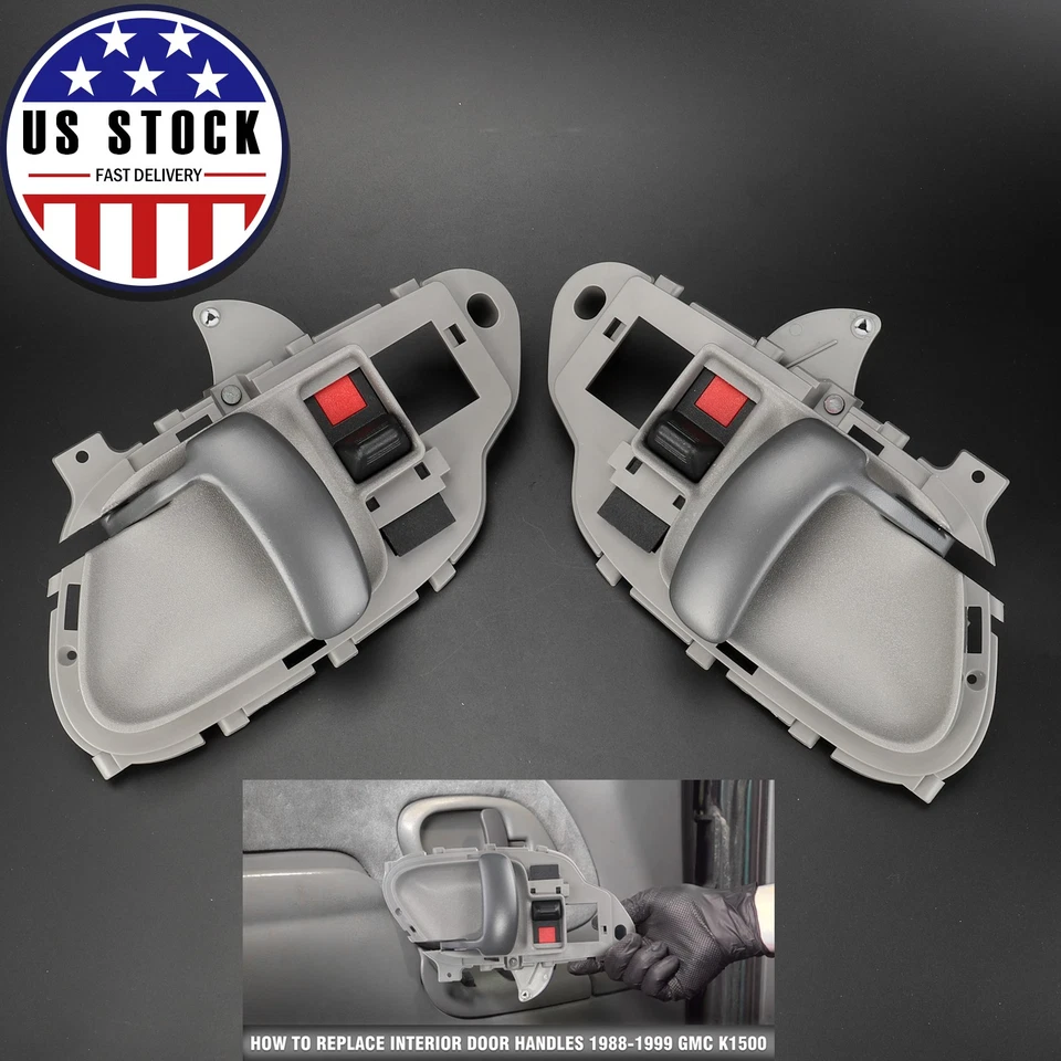 Manijas interiores de puertas grises para puerta delantera izquierda y derecha Chevrolet C1500 1995-2002 Foto 1 de 4
