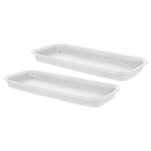  2pcs Plant Saucer Tray Rectangular Drip Tray for Plants Anti-Slip Indoor - Picture 1 of 12
