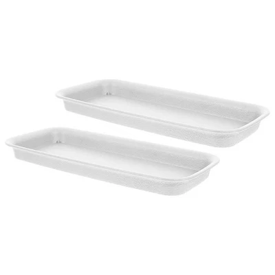  2pcs Plant Saucer Tray Rectangular Drip Tray for Plants Anti-Slip Indoor - Image 1 of 4