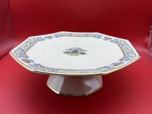 LENOX AUTUNNO OTTAGONALE piedistallo supporto per torta timbro ORO 10,5" made in USA - Foto 1 di 7