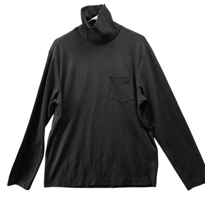 Camiseta H&M Cuello Alto Manga Larga Para Hombre L Negra Bolsillo Camiseta Ajuste Regular Foto 1 de 4