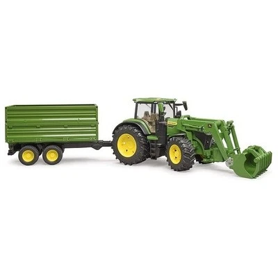 Mezzo agricolo Bruder 03155 JOHN DEERE Trattore con Rimorchio 1:16, per piccoli - Immagine 1 di 2