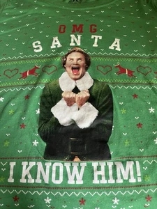 Buddy L'Elfo Babbo Natale! OMG I Know Him verde righe manica lunga junior XL - Foto 1 di 7