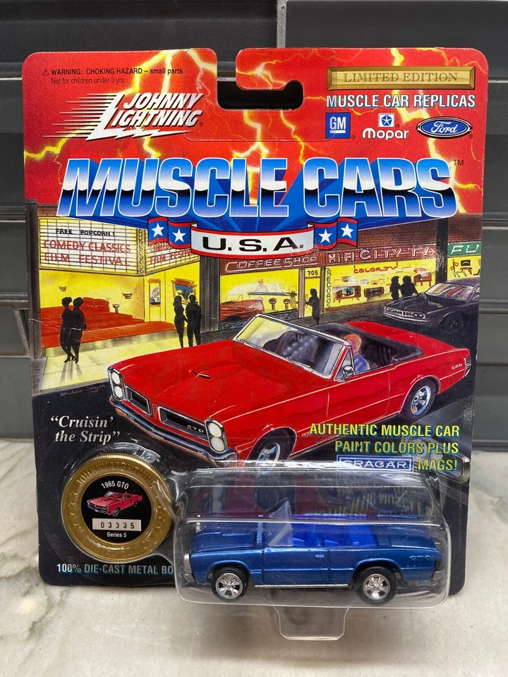 Johnny Lightning Muscle Cars USA 1965 GTO Blu Serie 5 Ragtop - Immagine 1 di 1