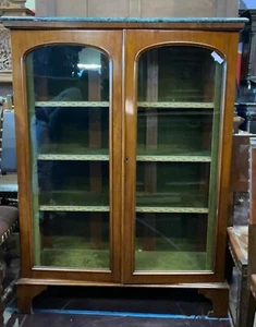 Antique Victorian Style Figured Display Cabinet  - Picture 1 of 11