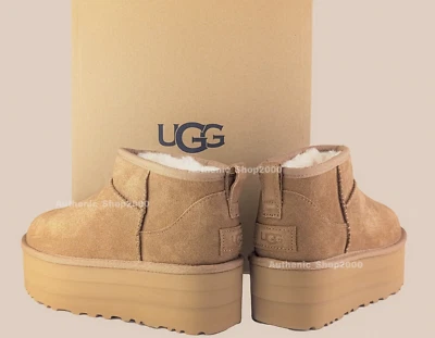 NEW 100% Authentic UGG Classic Ultra Mini Platform Women's Boots Shoes Chestnut - Image 1 of 4