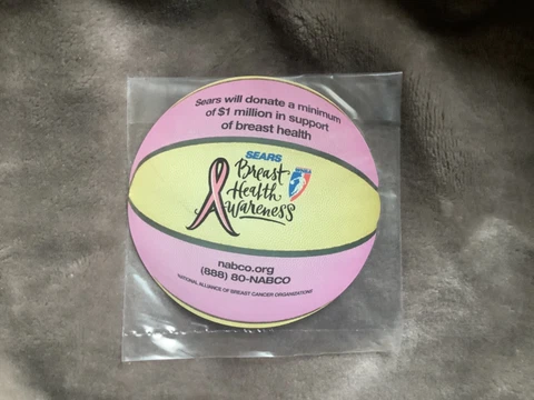 WNBA Basketball Sears Pink Ribbon Breast Cancer Awareness Fridge Magnet! NEW Cover