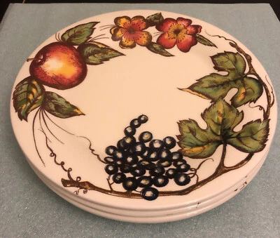 Pier 1 Imports Apple&berry Dinner Plates  10” Set of 4 - Image 1 of 4