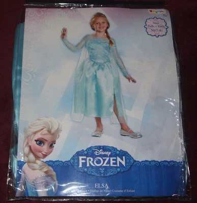 DISNEY PRINCESS ELSA HALLOWEEN COSTUME FROZEN - Girls Size M 7-8 - BRAND NEW - Image 1 of 3