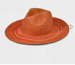 Universal Thread Good Co. Striped Western Cowboy Hat - S/M - Orange New FreeShip - Picture 1 of 4