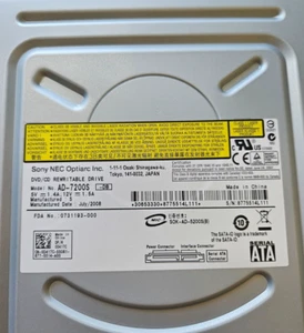 Sony AD-7200S Dual Layer DVD+/-RW SATA Drive Black Bezel - Picture 1 of 3