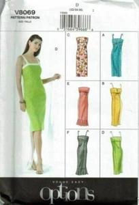 Vogue Easy Options Sewing Pattern V8069 Misses Petite Dresses Size 12-14-16 - Picture 1 of 2