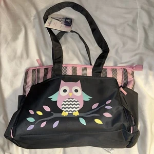 Lindo bolso de pañales Baby Boom Owl 5 bolsillos con cambiador rosa NUEVO - Imagen 1 de 5