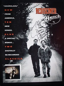 AMÉRICA ~ Raro póster promocional autografiado de 17 x 22 por Gerry Beckley y Dewey Bunnell - Imagen 1 de 4