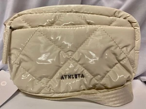 ATHLETA~All About Shine Quilted Crossbody Belt Bag, Ivory, NEW! - Picture 1 of 5