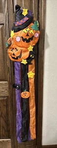 Halloween Windsock. Pumpkin witch, Pumpkin&bat 58” - Picture 1 of 5