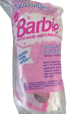 McDonald's 1992 Happy Meal Juguete Barbie con Pelo Puedes Estilo Novia Romántica Nuevo Foto 1 de 3
