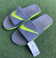 Nike Air Max Cirro Slide Sandals Mens Size 10 Gray Volt Green  DC1460-003