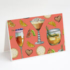 Drinks Cocktails Salmon Greeting Cards Envelopes Pack of 8 BB5201GCA7P