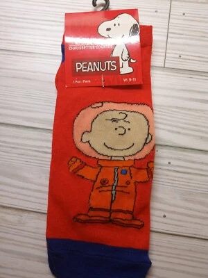花生查理布朗宇航员女式无展示袜尺寸 9-11 LUCY  — 第 1/4 张图片