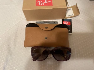 Ray-Ban Jackie Ohh II RB4101 58mm Rectangle Gradient Polarized Sunglasses - Picture 1 of 4