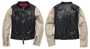 Harley-Davidson LG Black Label Slim Fit Pushrod Leather Jacket 98034-18VW - Picture 1 of 13