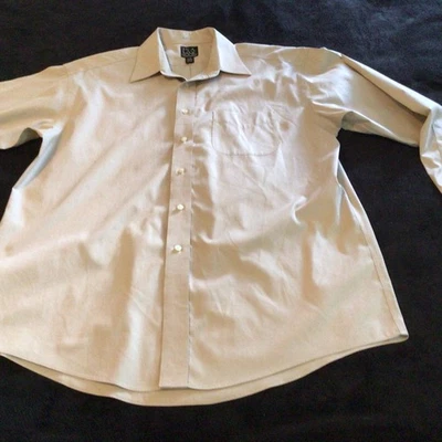 Jos. A Bank Mens Shirt Size 16-33 Button Up Long Sleeve Beige - Image 1 of 4