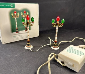 Pair of Dept 56 Village Accessories HOLIDAY STREET LAMPS 800004 Retired - Picture 1 of 10