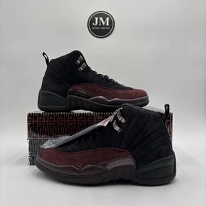 Nike Air Jordan 12 A Ma Maniere Black Size 8 Women’s Burgundy DV6989-001 IN HAND - Picture 1 of 6