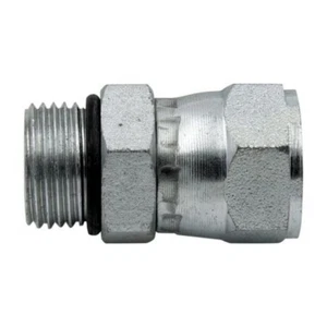 #8 SAE ORB Male x 3/8" JIC Female Swivel Hydraulic Adapter Fitting 6402-08-06 - Picture 1 of 5