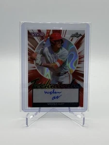 2024 Leaf Vivid Wehiwa Aloy #T-WA1 Technicolor Red-White Lava Auto 1/8 Orioles - Picture 1 of 2