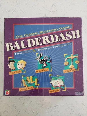 Balderdash The Classic Bluffing Game Mattel 2003 Edades 12 + Completo Usado Foto 1 de 4