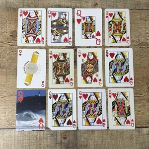Lotto 12 Carte da Gioco Singole Scambio Regina di Cuori Vintage Artigianato Collezionismo Commercio - Foto 1 di 5