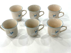 Confezione da 6 tazzine da caffè/tè piccole in gres mattoni anatra d'oca - Foto 1 di 7