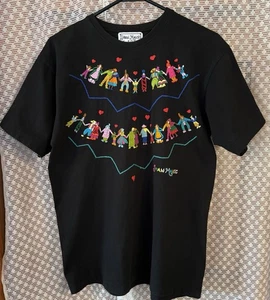 Schwanenzauber bestickt Top 1997 Gr. S Menschen und Herzen Vintage Artsy T-Shirt - Bild 1 von 7