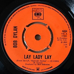 BOB DYLAN LAY LADY LAY 7" CBS (1969) EX- FOLK ENGLAND - Picture 1 of 3