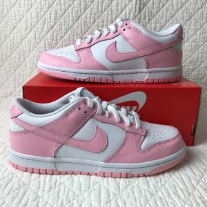 Nike Dunk Low (GS) Shoes Youth SZ 4.5Y White/Pink FB9109-125 - Picture 1 of 14