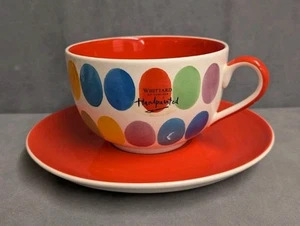 Whittard Of Chelsea - V Large Tea Cup And Saucer - Multicoloured Oval Spots. - Picture 1 of 6