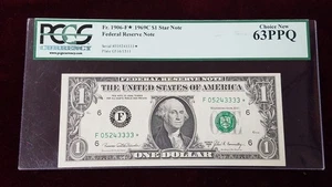 Fr. 1906-F* 1969C $1 FRN | PCGS 63 PPQ | Atlanta STAR - Picture 1 of 2