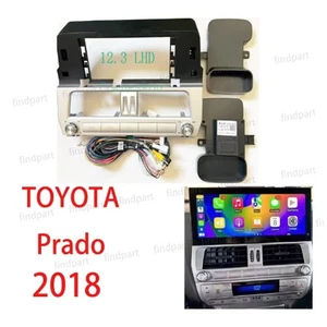 Car Radio Stereo 12.3'' Dash Frame Fascia Panel Trim for TOYOTA PRADO 2018 2019 - Picture 1 of 7