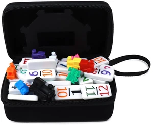 KAILE Mexican Train Dominoes Set with Numbers, Colorful Double 12 Numeral Mexica - Picture 1 of 12