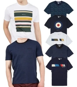 Ben Sherman Men's Printed T-Shirts Short Sleeve Crew Neck Summer Cotton Tee New - Picture 1 of 29