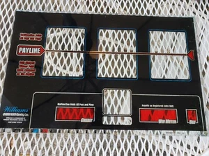 Slot MACHINE Payline Glass 9.5"x15" WMS Gaming 1995 - Picture 1 of 1