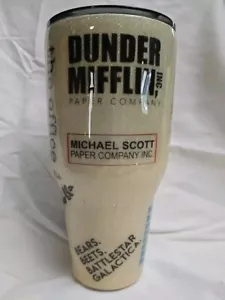 Vaso grande Dunder Mifflin de acero inoxidable brillo hecho a mano con logotipos de THE OFFICE - Imagen 1 de 9
