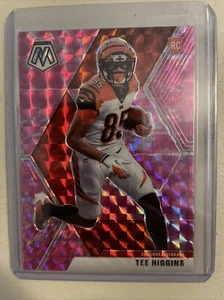 2020 Panini Mosaic Tee Higgins Pink Camo Prizm RC Rookie #213 Bengals - Picture 1 of 6