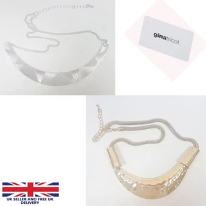 Collar Estilo Plata/Oro Media Luna Luna Nuevo - Imagen 1 de 3