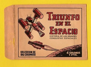 1960s Original Spanish Opened Packet Wrapper Edival S A Triumph In Space - Bild 1 von 2