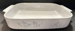 ❤️ CORELLE Vitrelle 2-Qt SHADOW IRIS Oblong Casserole Lasagna Bake Dish BAKEWARE - Picture 1 of 4