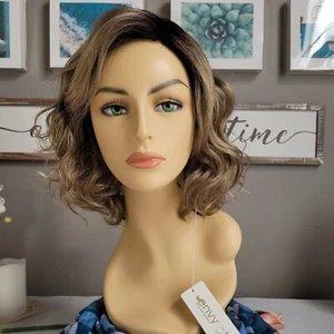 DAKOTA Envy GOLDEN SANDSTONE Rooted Lace Front Barrel Curls Soft Waves Lob Wig - Picture 1 of 14